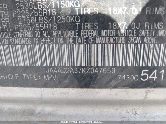 Photo 8 VIN: JA4AD2A37KZ047659 - MITSUBISHI OUTLANDER 