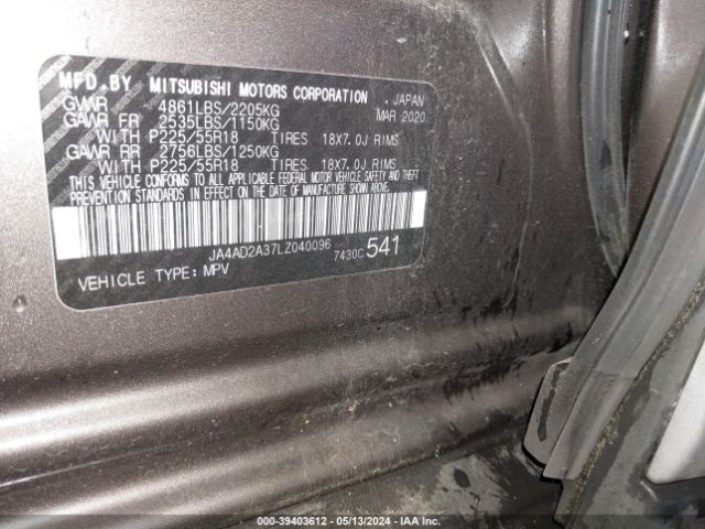 Photo 8 VIN: JA4AD2A37LZ040096 - MITSUBISHI OUTLANDER 