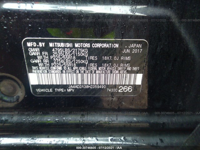 Photo 8 VIN: JA4AD2A38HZ059490 - MITSUBISHI OUTLANDER 