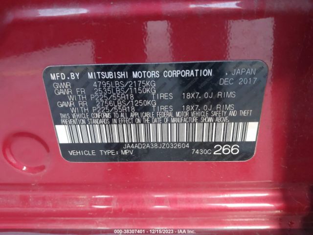 Photo 8 VIN: JA4AD2A38JZ032604 - MITSUBISHI OUTLANDER 