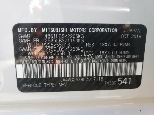 Photo 9 VIN: JA4AD2A38LZ017118 - MITSUBISHI OUTLANDER 