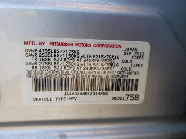 Photo 9 VIN: JA4AD2A39EZ014358 - MITSUBISHI OUTLANDER 