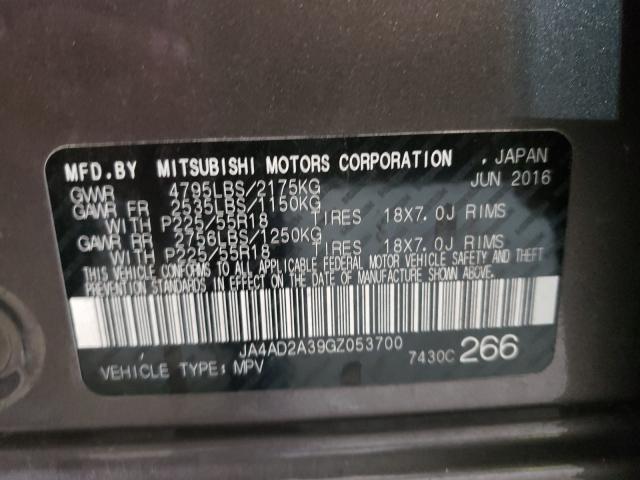 Photo 9 VIN: JA4AD2A39GZ053700 - MITSUBISHI OUTLANDER 