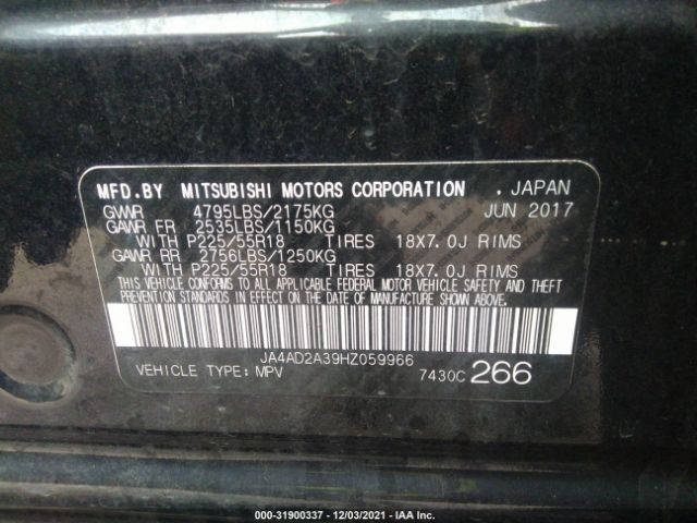 Photo 8 VIN: JA4AD2A39HZ059966 - MITSUBISHI OUTLANDER 