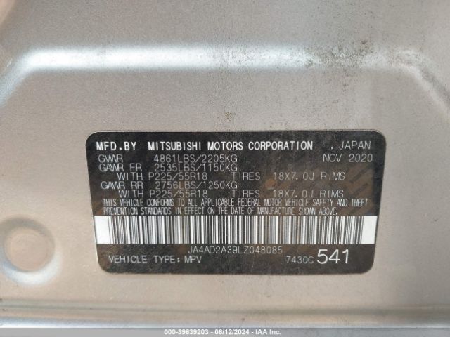 Photo 8 VIN: JA4AD2A39LZ048085 - MITSUBISHI OUTLANDER 