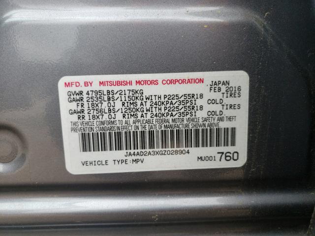 Photo 9 VIN: JA4AD2A3XGZ028904 - MITSUBISHI OUTLANDER 