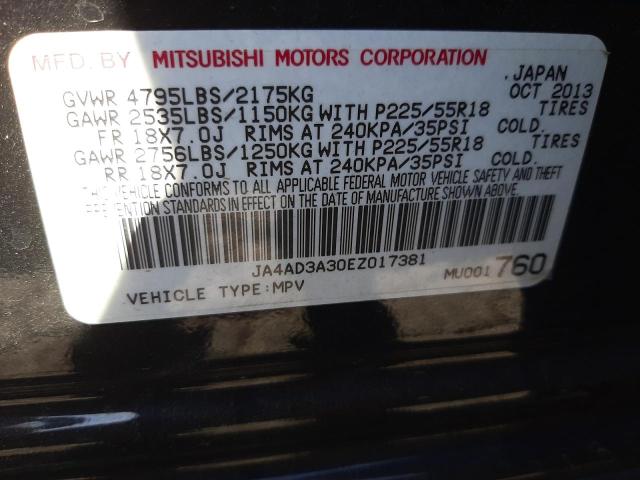 Photo 9 VIN: JA4AD3A30EZ017381 - MITSUBISHI OUTLANDER 