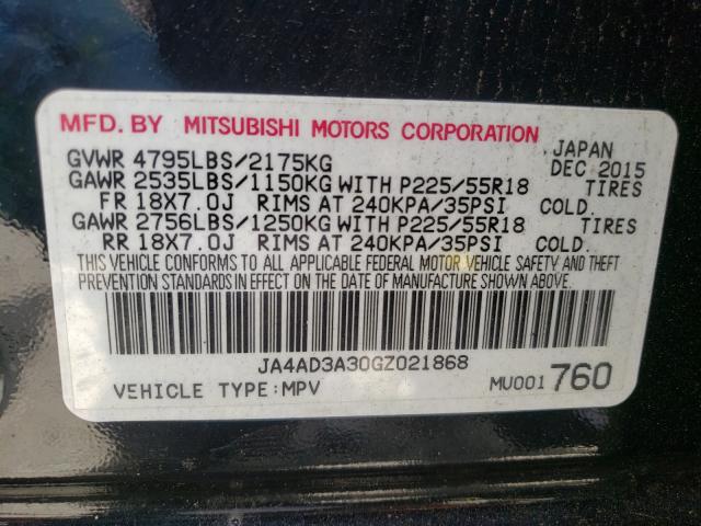 Photo 9 VIN: JA4AD3A30GZ021868 - MITSUBISHI OUTLANDER 