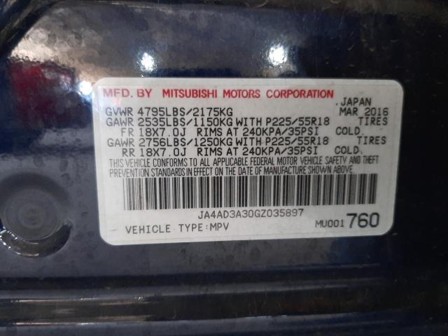 Photo 9 VIN: JA4AD3A30GZ035897 - MITSUBISHI OUTLANDER 