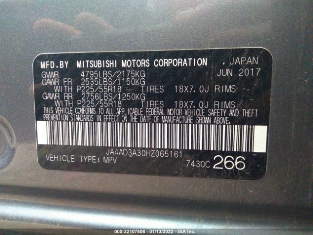 Photo 8 VIN: JA4AD3A30HZ065161 - MITSUBISHI OUTLANDER 