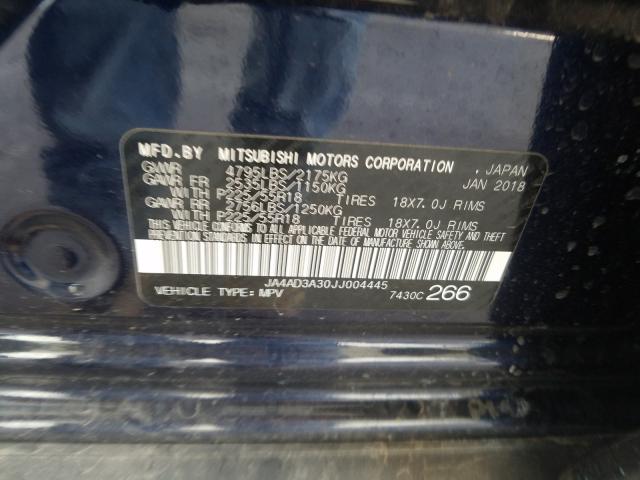 Photo 9 VIN: JA4AD3A30JJ004445 - MITSUBISHI OUTLANDER 