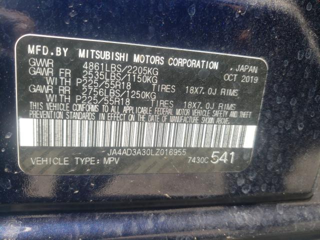 Photo 9 VIN: JA4AD3A30LZ016955 - MITSUBISHI OUTLANDER 