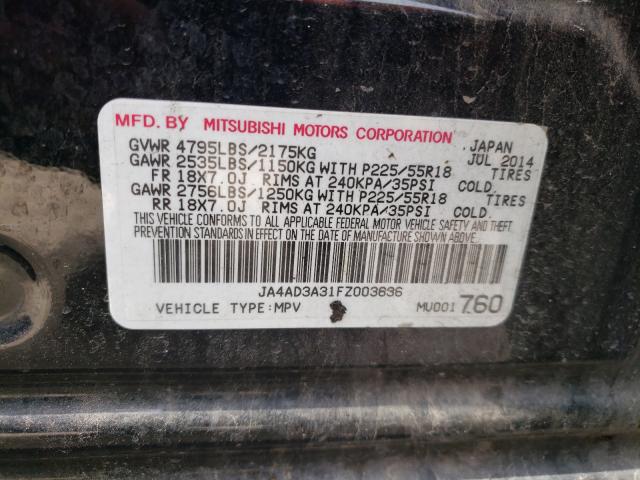 Photo 9 VIN: JA4AD3A31FZ003636 - MITSUBISHI OUTLANDER 