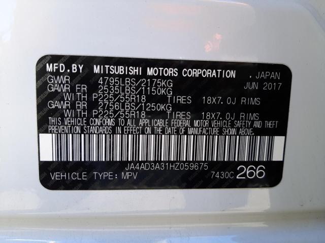 Photo 9 VIN: JA4AD3A31HZ059675 - MITSUBISHI OUTLANDER 