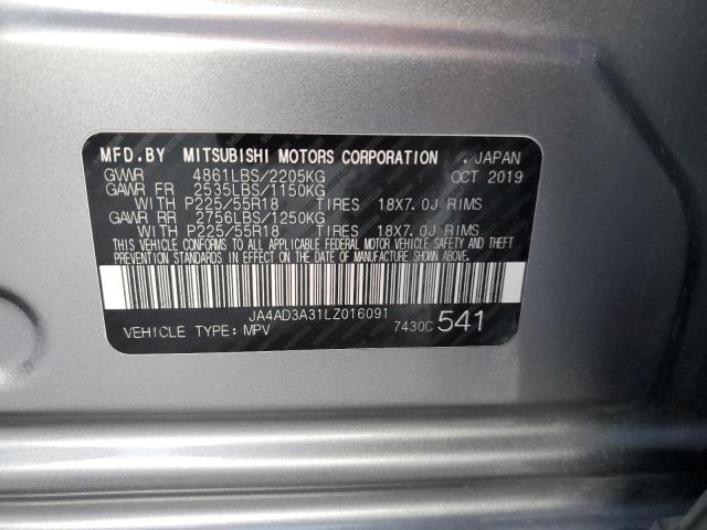 Photo 11 VIN: JA4AD3A31LZ016091 - MITSUBISHI OUTLANDER 