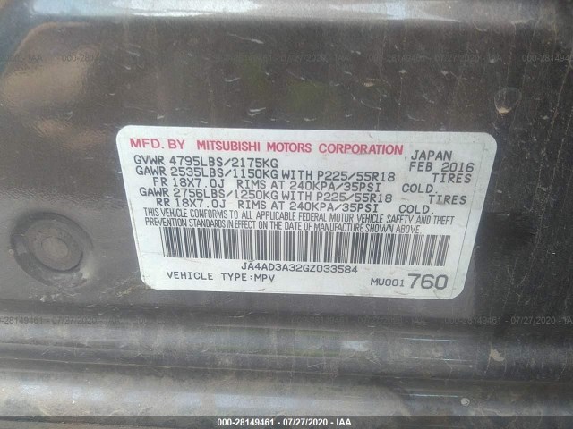 Photo 8 VIN: JA4AD3A32GZ033584 - MITSUBISHI OUTLANDER 