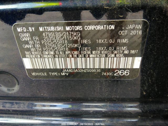 Photo 8 VIN: JA4AD3A32HZ009836 - MITSUBISHI OUTLANDER 