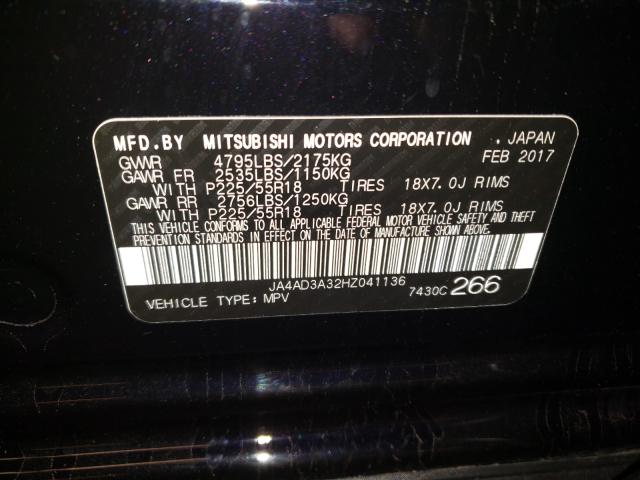 Photo 9 VIN: JA4AD3A32HZ041136 - MITSUBISHI OUTLANDER 