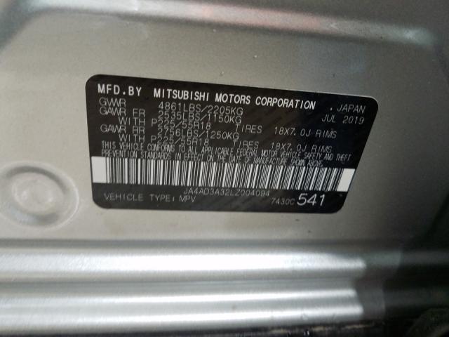 Photo 9 VIN: JA4AD3A32LZ004094 - MITSUBISHI OUTLANDER 