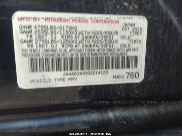 Photo 8 VIN: JA4AD3A33GZ014123 - MITSUBISHI OUTLANDER 