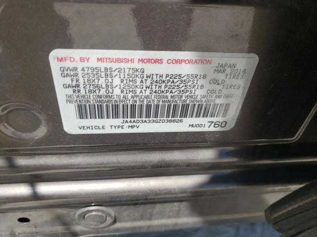 Photo 9 VIN: JA4AD3A33GZ038826 - MITSUBISHI OUTLANDER 