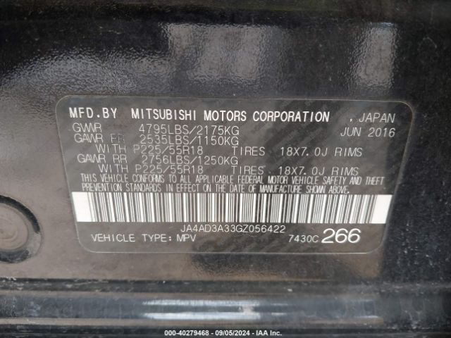 Photo 8 VIN: JA4AD3A33GZ056422 - MITSUBISHI OUTLANDER 