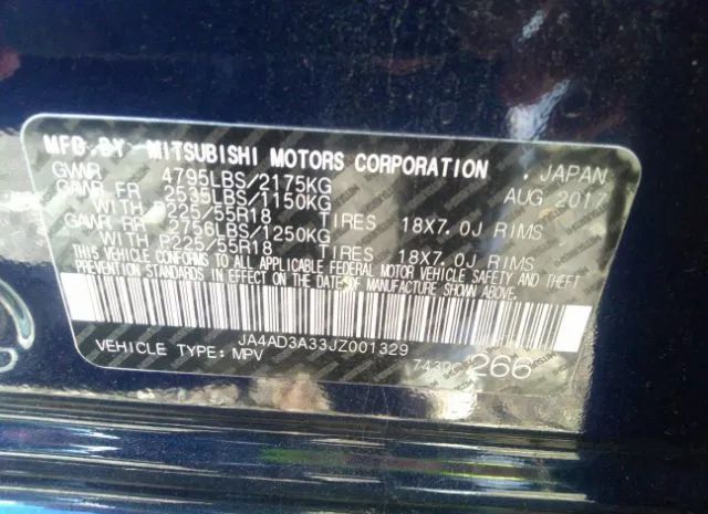 Photo 8 VIN: JA4AD3A33JZ001329 - MITSUBISHI OUTLANDER 