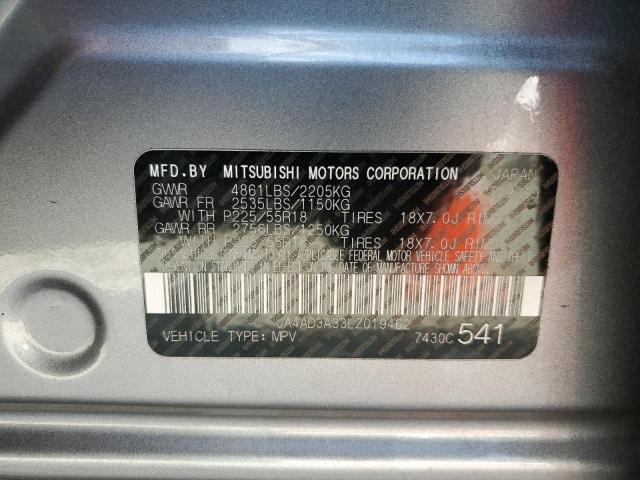 Photo 12 VIN: JA4AD3A33LZ019462 - MITSUBISHI OUTLANDER 