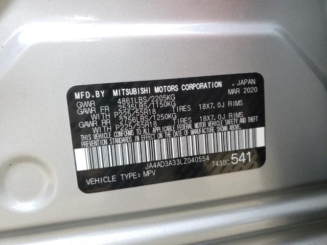 Photo 9 VIN: JA4AD3A33LZ040554 - MITSUBISHI OUTLANDER 