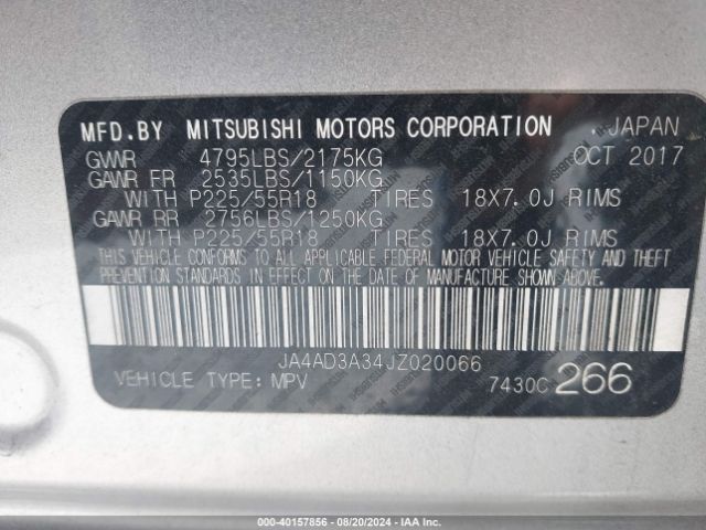 Photo 8 VIN: JA4AD3A34JZ020066 - MITSUBISHI OUTLANDER 