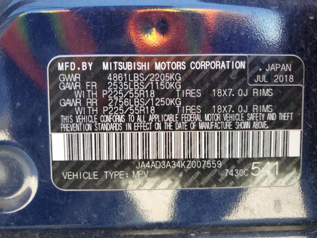 Photo 12 VIN: JA4AD3A34KZ007559 - MITSUBISHI OUTLANDER 