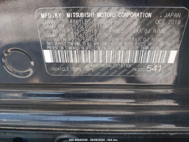 Photo 8 VIN: JA4AD3A34LZ016165 - MITSUBISHI OUTLANDER 