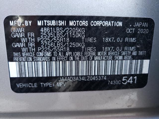 Photo 9 VIN: JA4AD3A34LZ045374 - MITSUBISHI OUTLANDER 