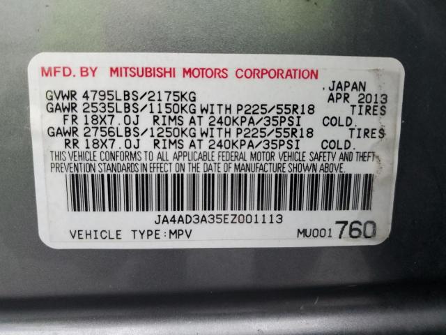 Photo 12 VIN: JA4AD3A35EZ001113 - MITSUBISHI OUTLANDER 