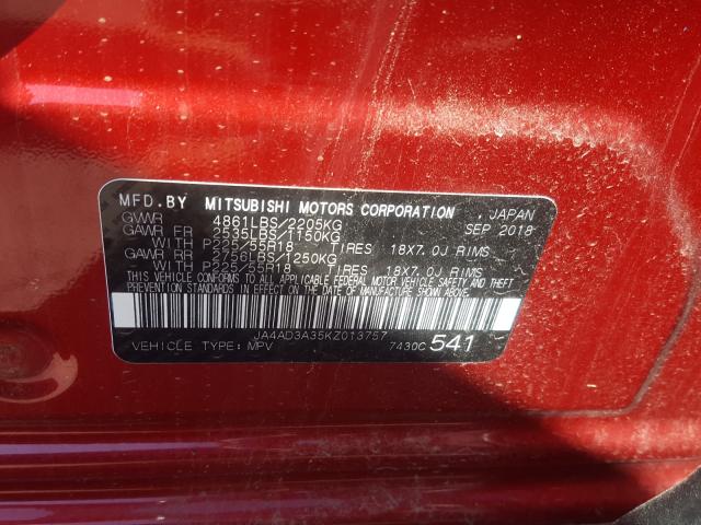 Photo 9 VIN: JA4AD3A35KZ013757 - MITSUBISHI OUTLANDER 