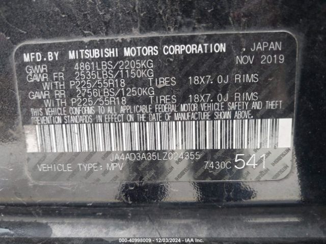 Photo 8 VIN: JA4AD3A35LZ024355 - MITSUBISHI OUTLANDER 