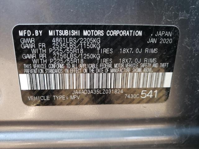 Photo 9 VIN: JA4AD3A35LZ031824 - MITSUBISHI OUTLANDER 