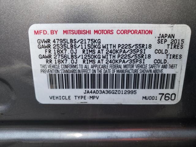 Photo 9 VIN: JA4AD3A36GZ012995 - MITSUBISHI OUTLANDER 