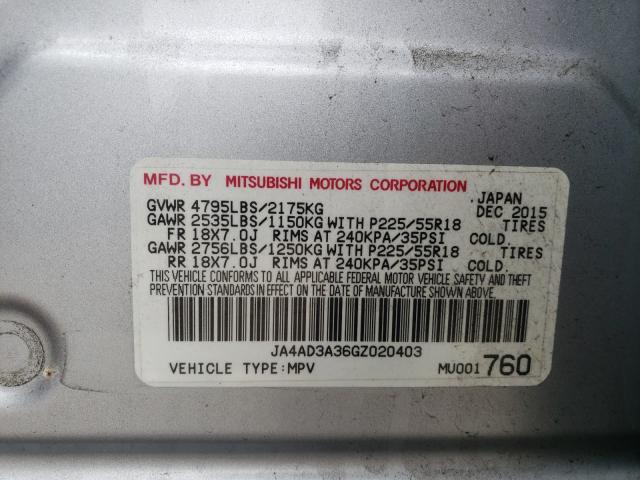 Photo 9 VIN: JA4AD3A36GZ020403 - MITSUBISHI OUTLANDER 