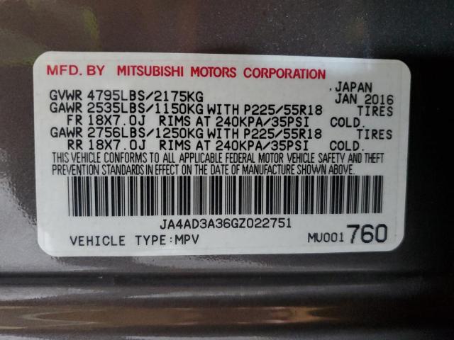 Photo 12 VIN: JA4AD3A36GZ022751 - MITSUBISHI OUTLANDER 