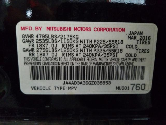 Photo 9 VIN: JA4AD3A36GZ038853 - MITSUBISHI OUTLANDER 