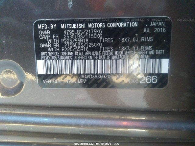 Photo 8 VIN: JA4AD3A36GZ063364 - MITSUBISHI OUTLANDER 