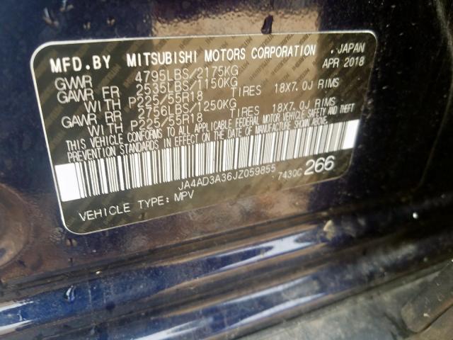 Photo 9 VIN: JA4AD3A36JZ059855 - MITSUBISHI OUTLANDER 