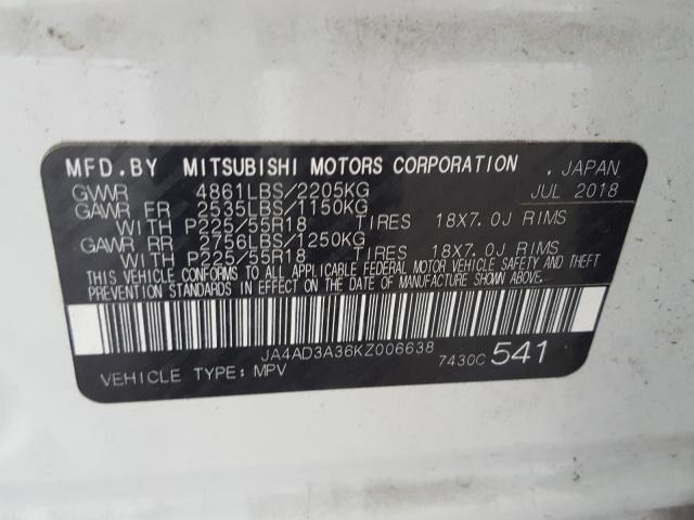 Photo 9 VIN: JA4AD3A36KZ006638 - MITSUBISHI OUTLANDER 