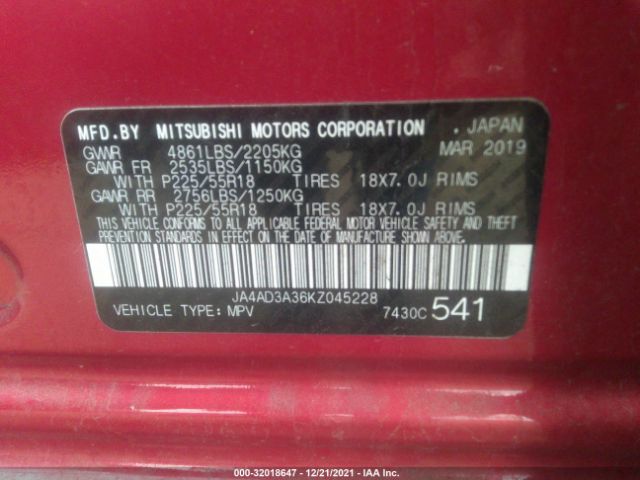 Photo 8 VIN: JA4AD3A36KZ045228 - MITSUBISHI OUTLANDER 