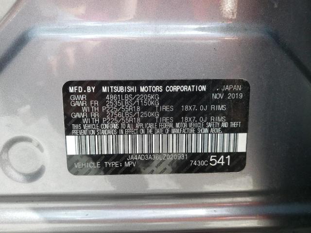 Photo 9 VIN: JA4AD3A36LZ020931 - MITSUBISHI OUTLANDER 