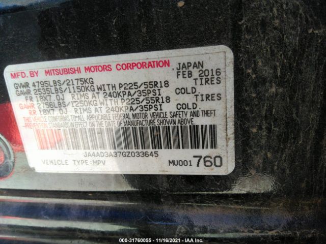 Photo 8 VIN: JA4AD3A37GZ033645 - MITSUBISHI OUTLANDER 