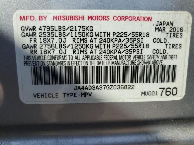 Photo 12 VIN: JA4AD3A37GZ036822 - MITSUBISHI OUTLANDER 