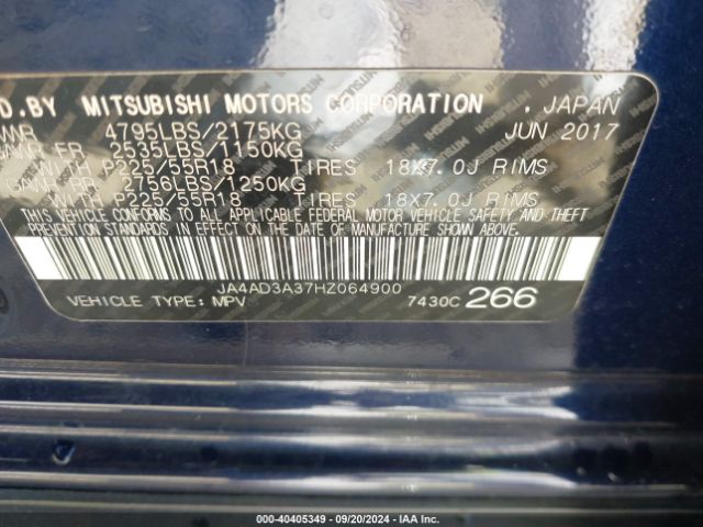 Photo 8 VIN: JA4AD3A37HZ064900 - MITSUBISHI OUTLANDER 