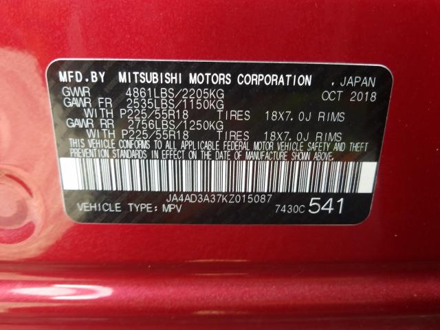 Photo 9 VIN: JA4AD3A37KZ015087 - MITSUBISHI OUTLANDER 